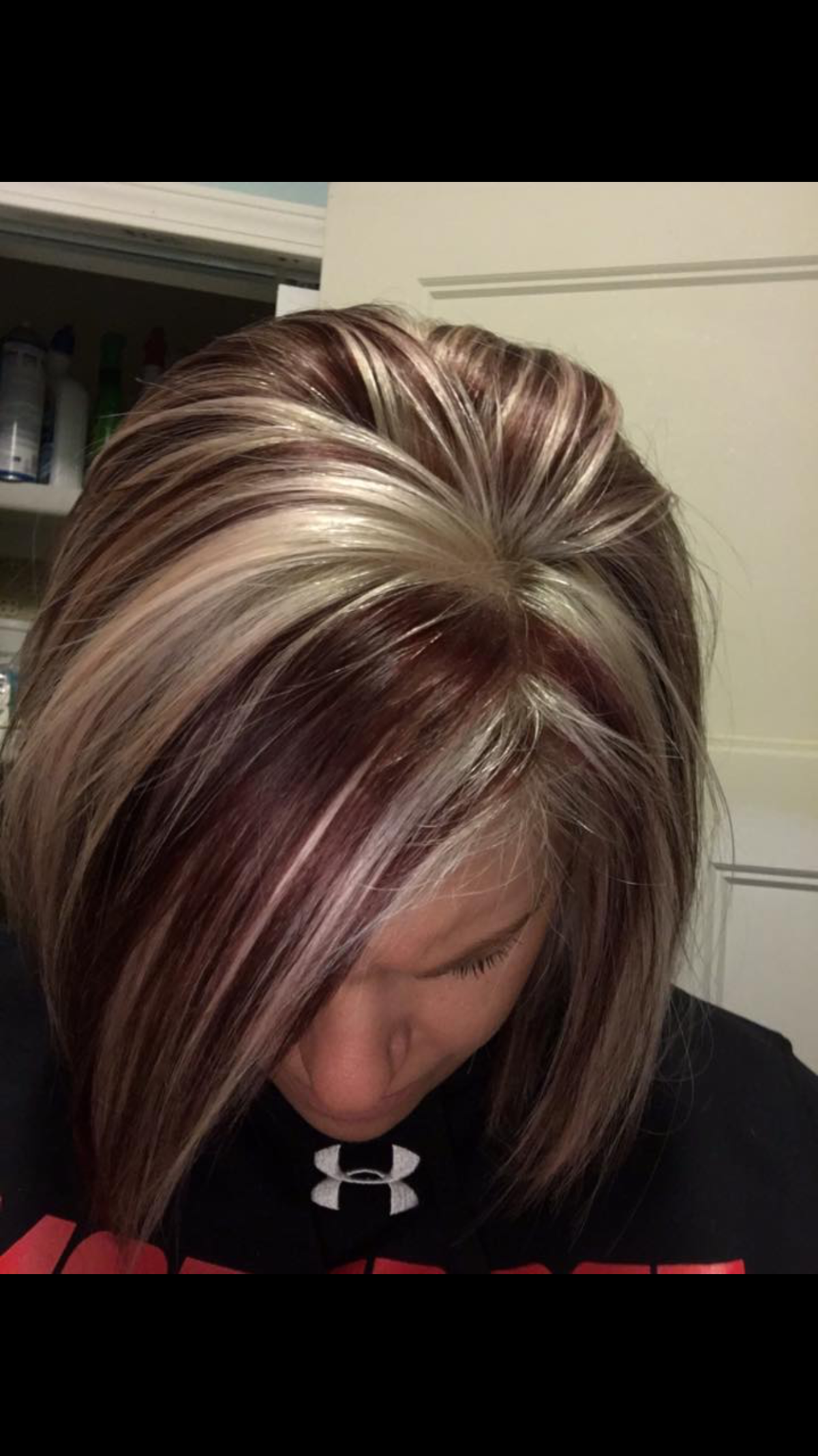 Мелирование на отросшие корни осветленных