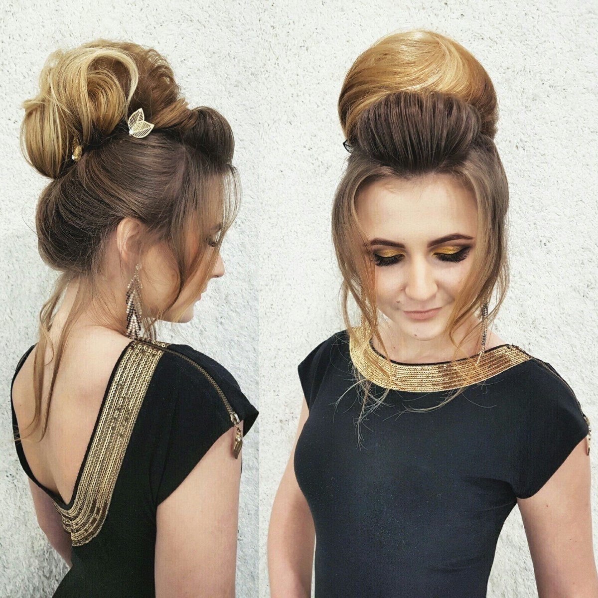 Прическа с бубликом