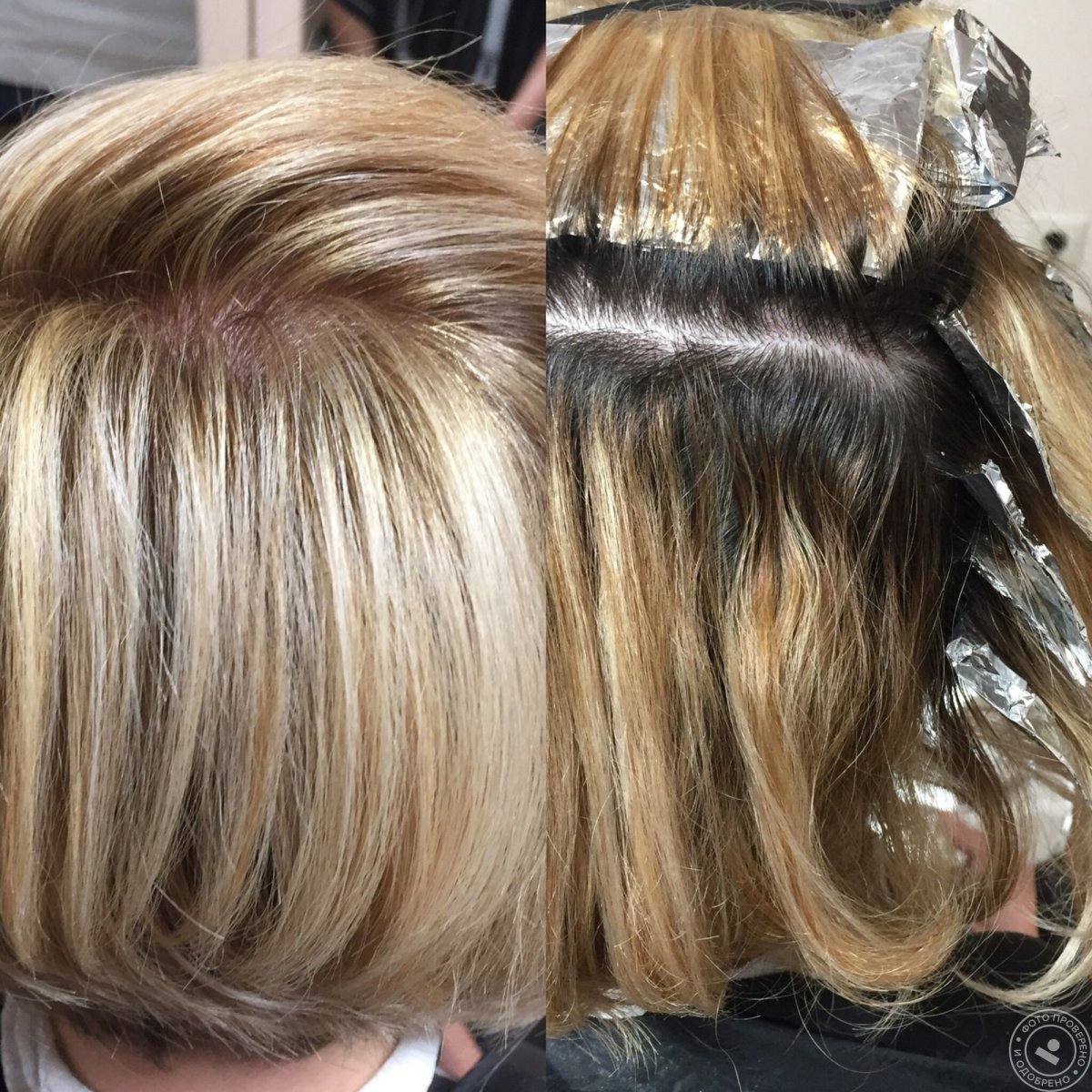 Веерная техника мелирования схема