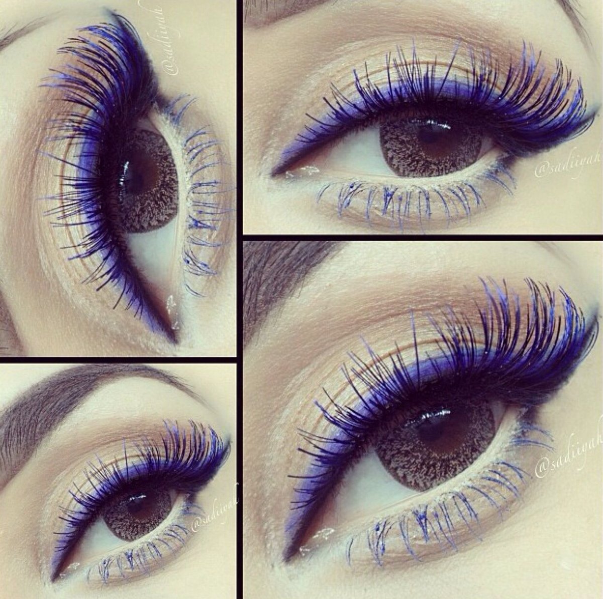 Цветные ресницы для голубых глаз