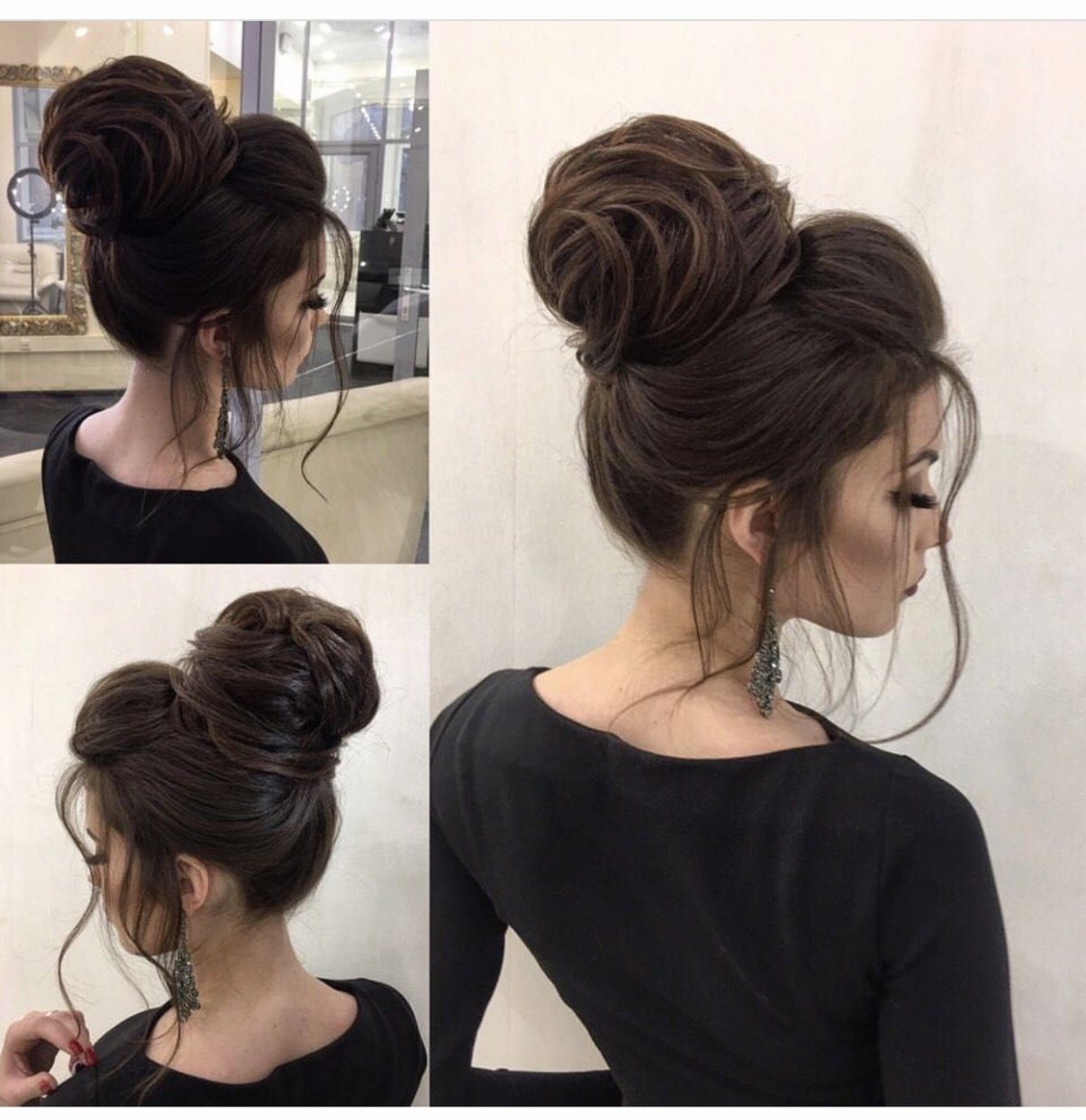 Красивая шишка на длинные волосы