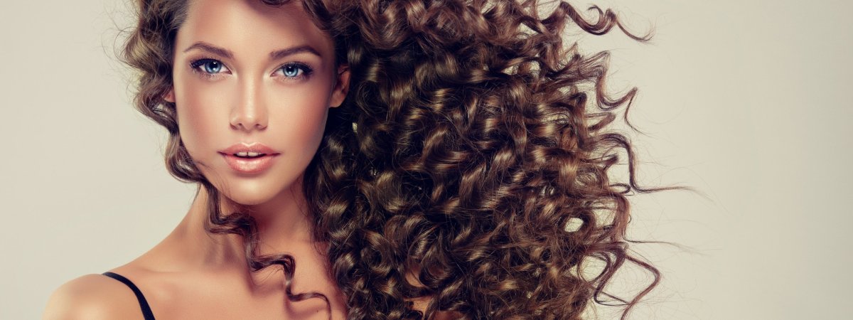 Хим завивку на шатенке