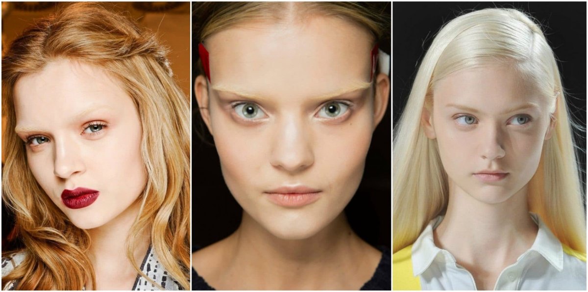 Осветленные брови