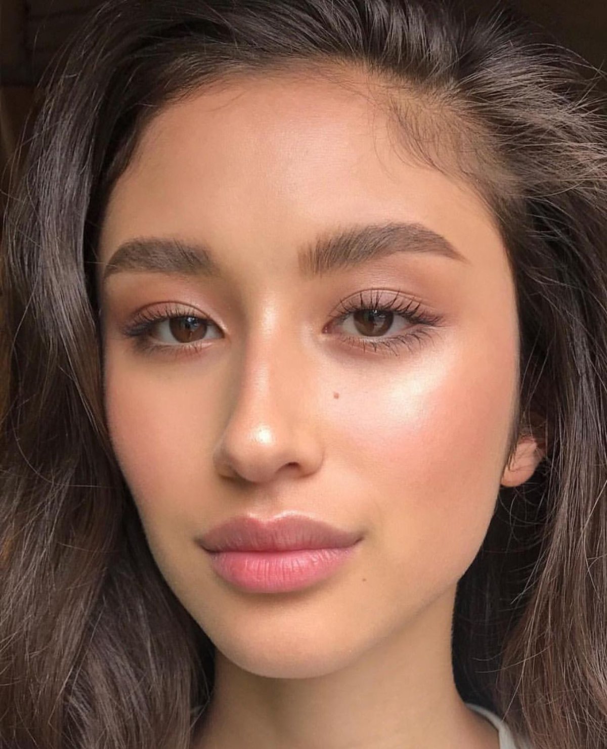 Макияж нюд для карих глаз