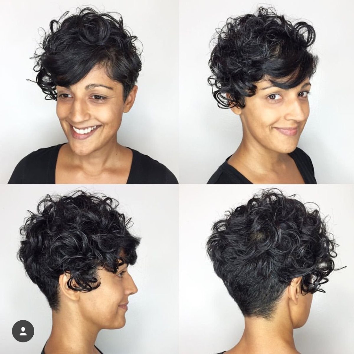 Асимметрия на кудрявые волосы