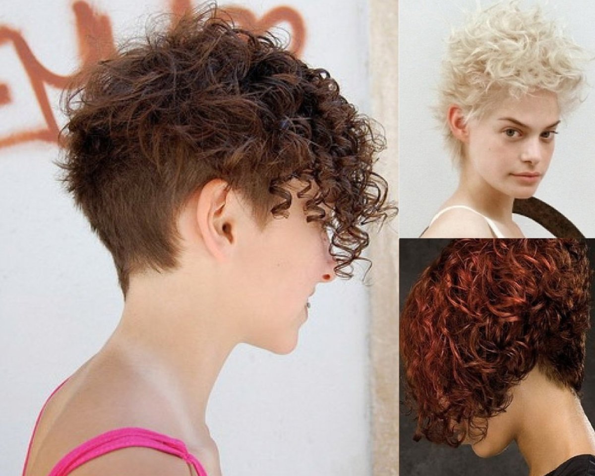 Стрижка Томбой кудрявые