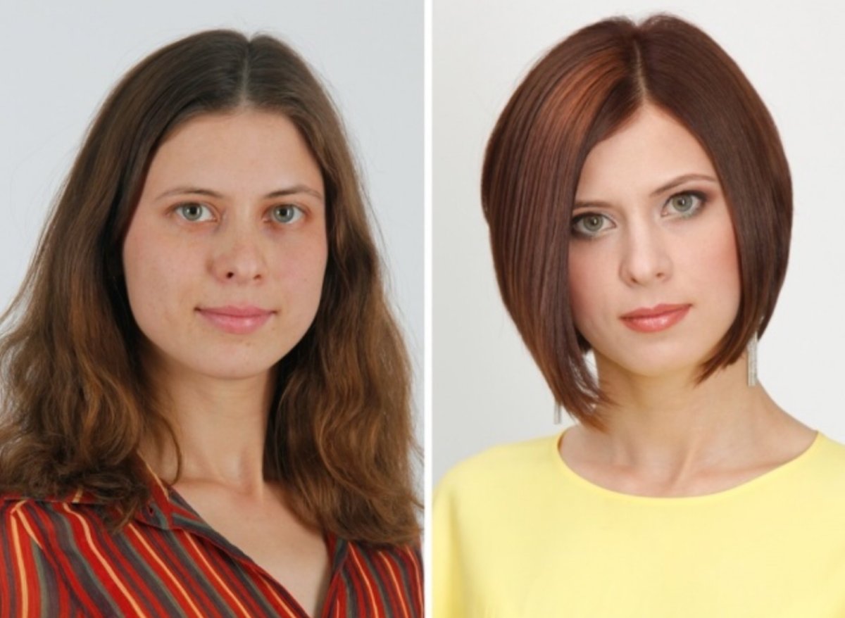 Преображение до и после стрижки