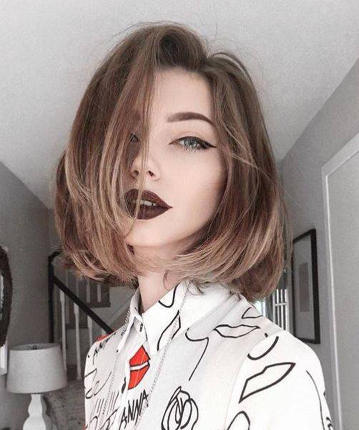 Стрижка Боб каре до плеч с градуировкой