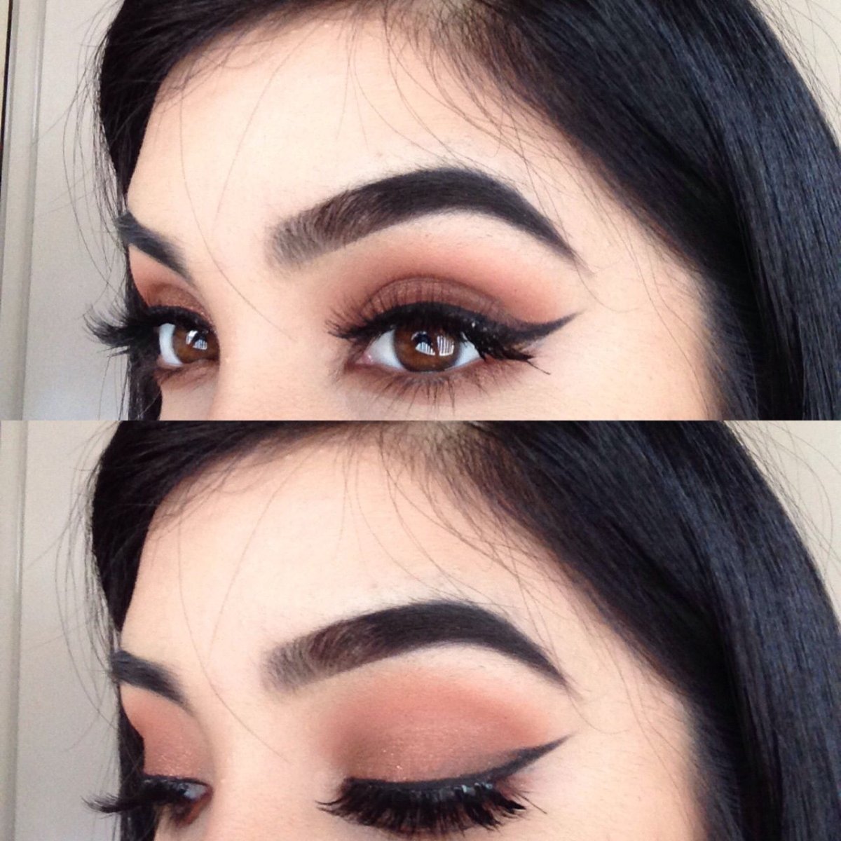 Черные накрашенные брови