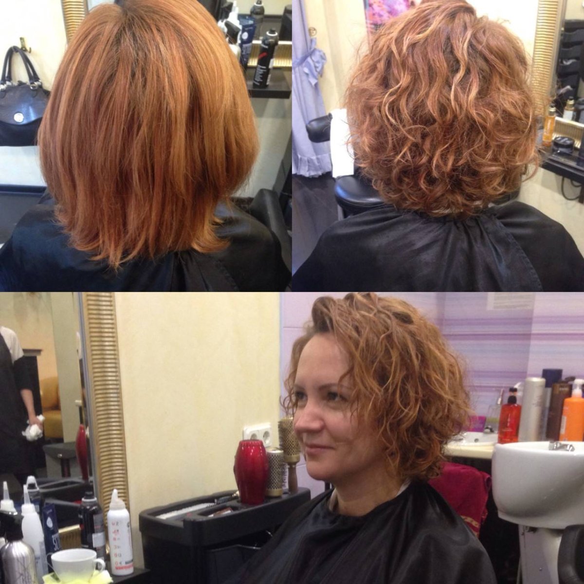 Окрашивание кудрявых волос