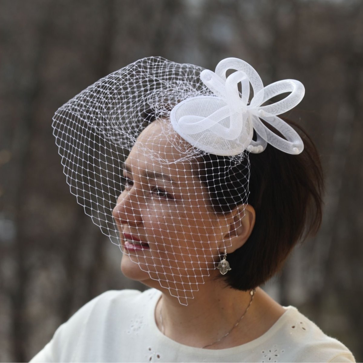 Шляпка с вуалью