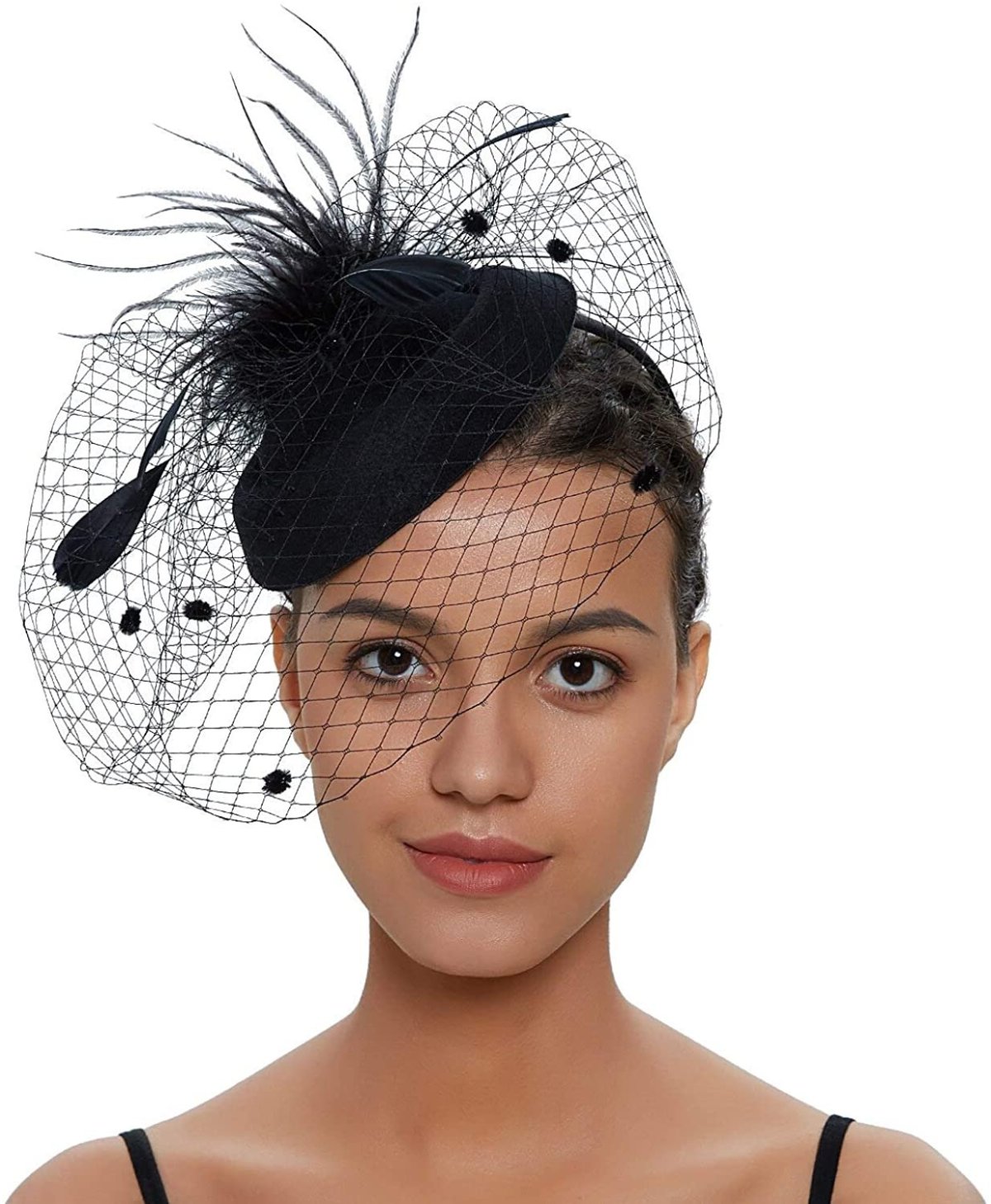 Шляпка с сеткой