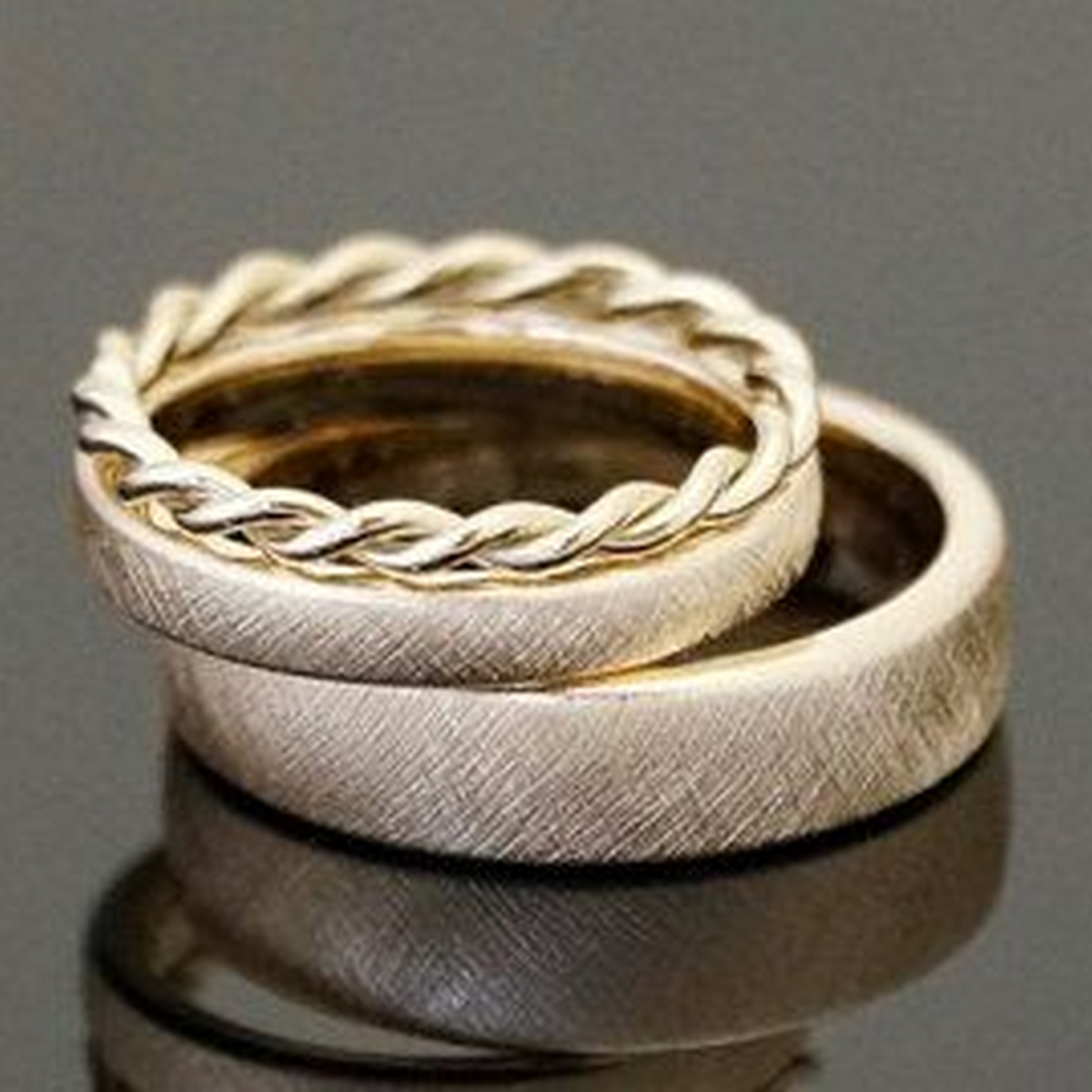 Кольцо обручалка серебро King Queen