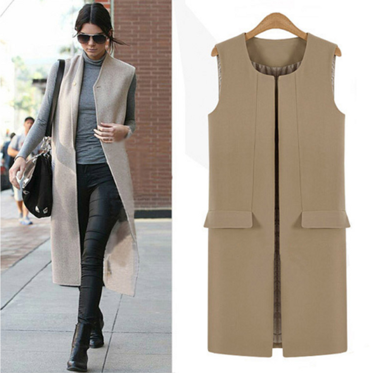 Модные удлиненные жилеты