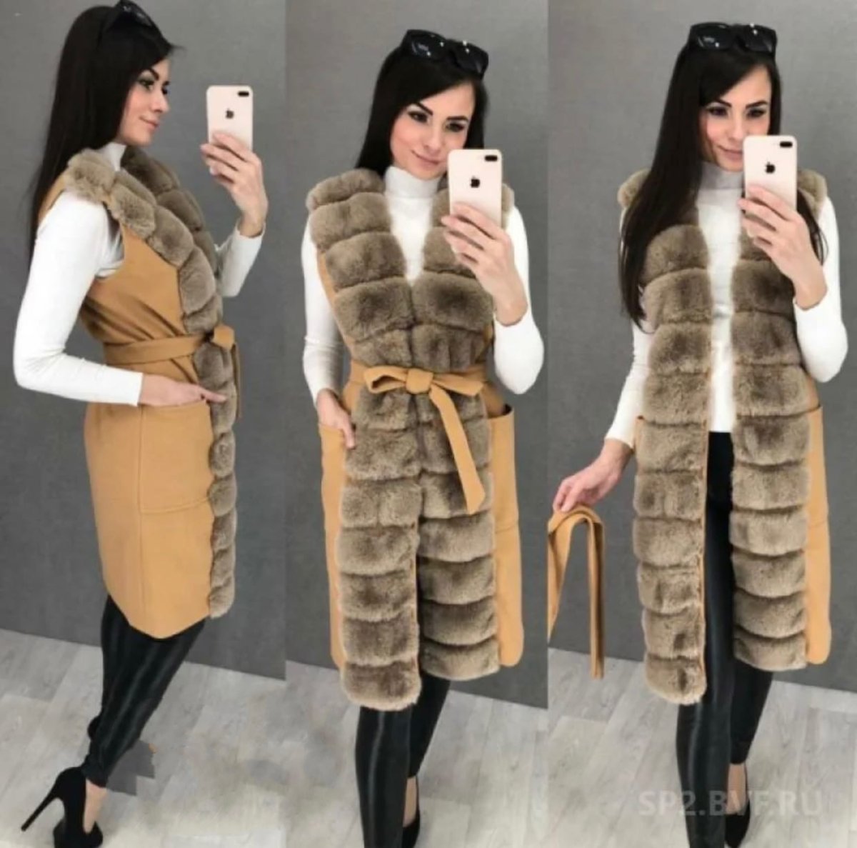 Жилет (пальто без рукавов) жен Stefanel