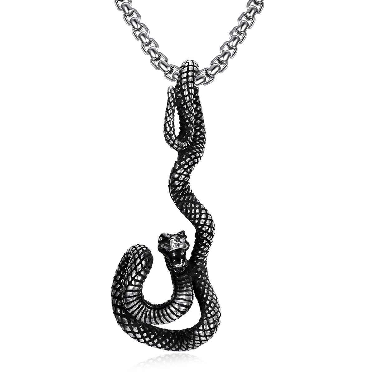 Серебряные кулоны змея