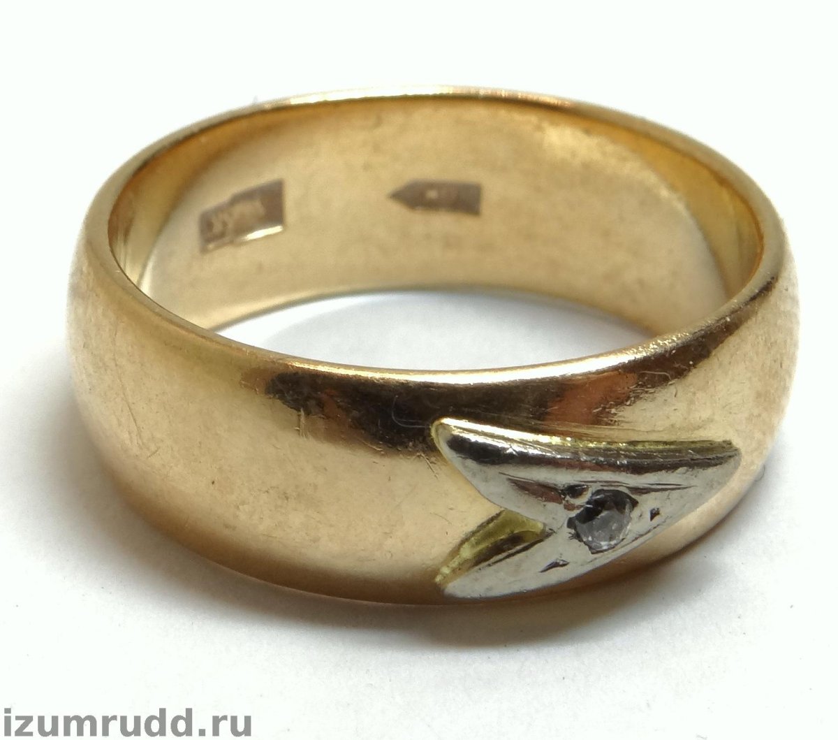 Золотое кольцо 583 пробы обручальное
