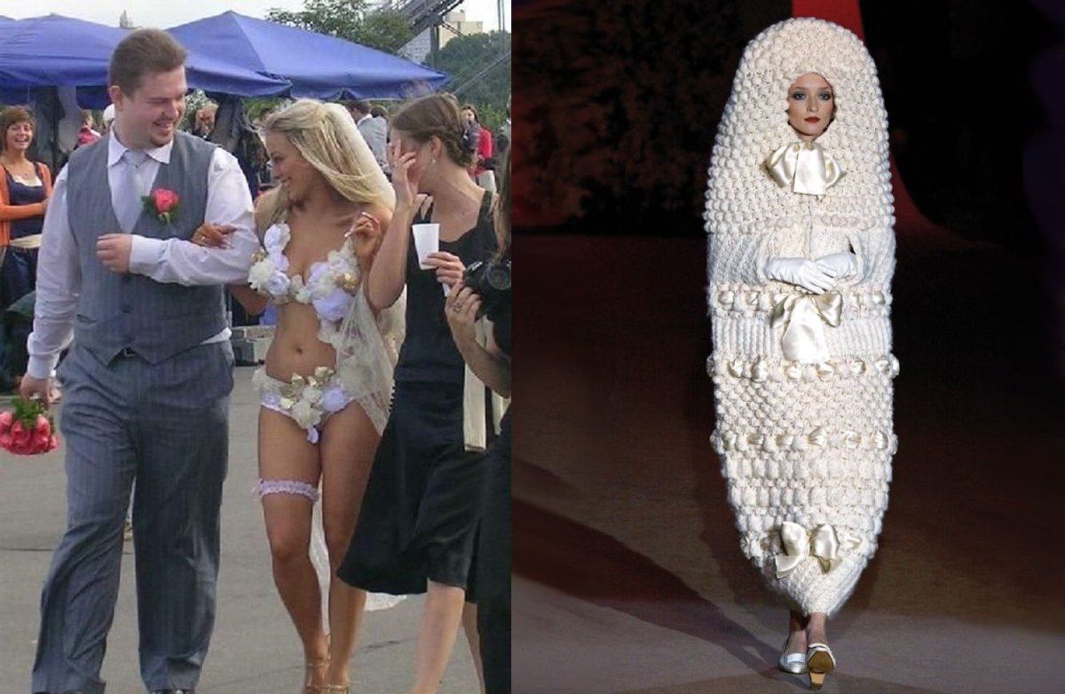 Смешные платья на свадьбу