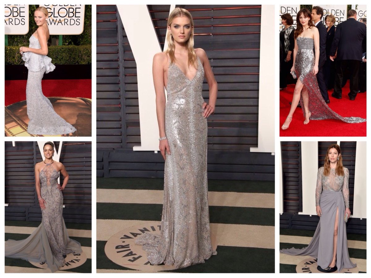 Туфли к вечернему серебристому платью