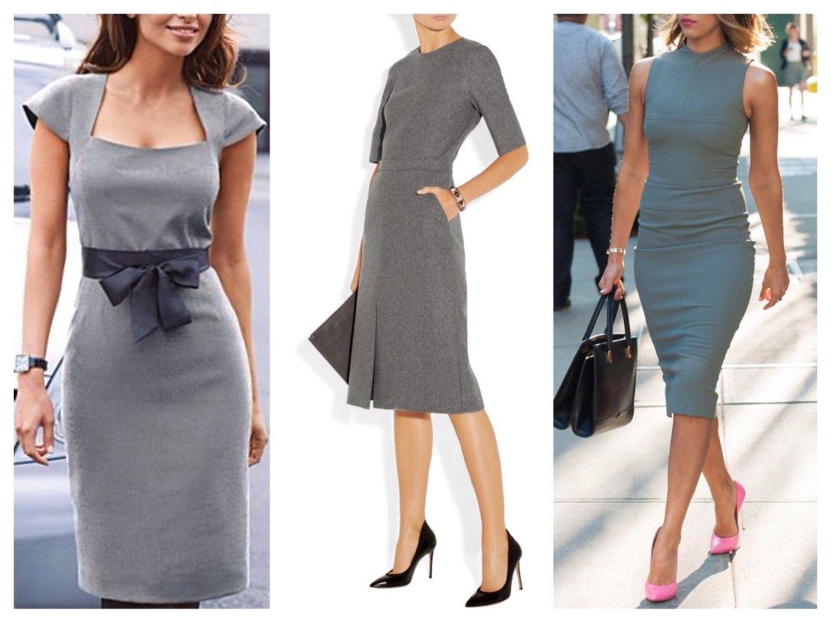 Аксессуары к серому платью