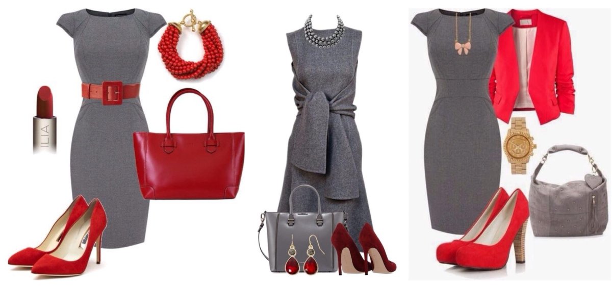 Красные аксессуары в одежде