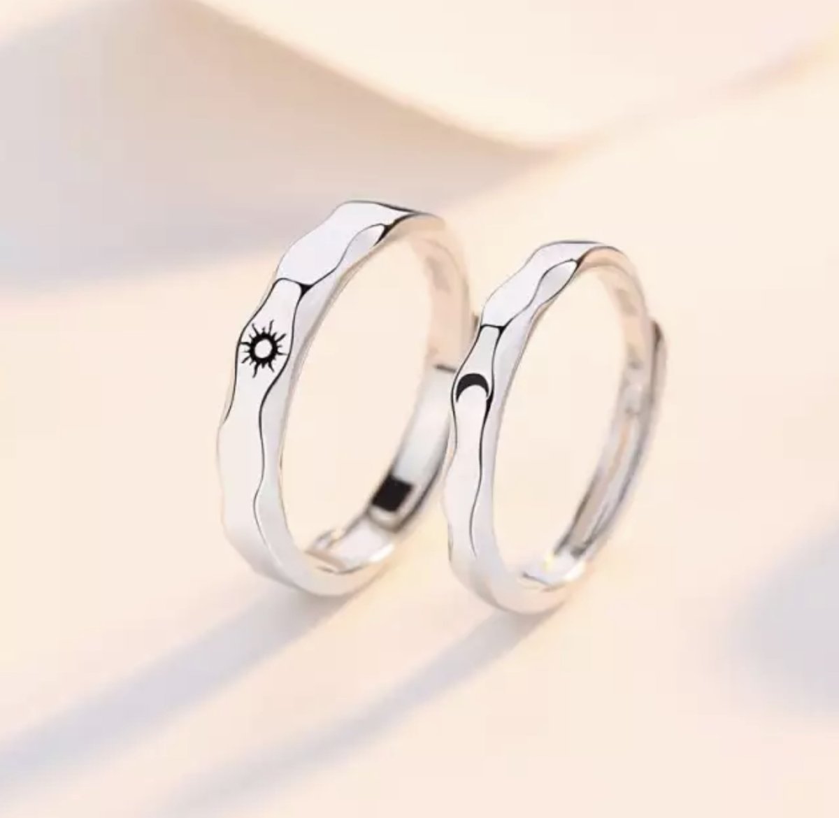 Кольцо парное полумесяц