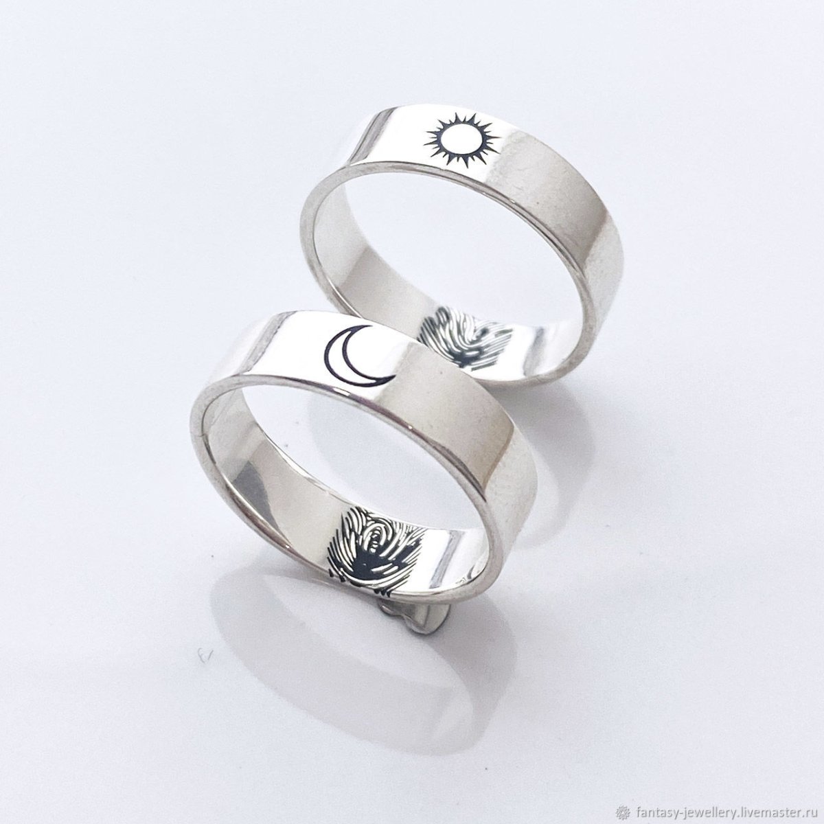 Обручальные кольца Лунная поверхность
