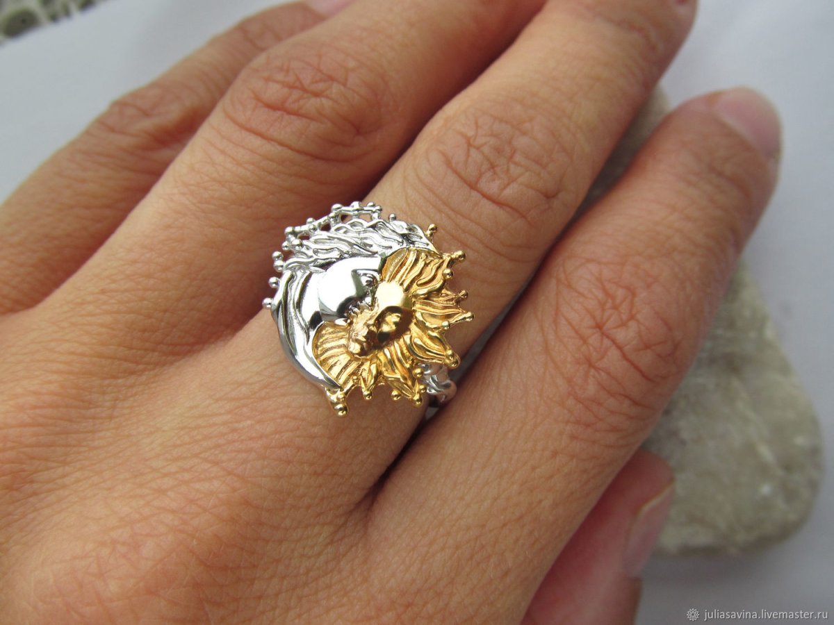 Двойное кольцо серебро