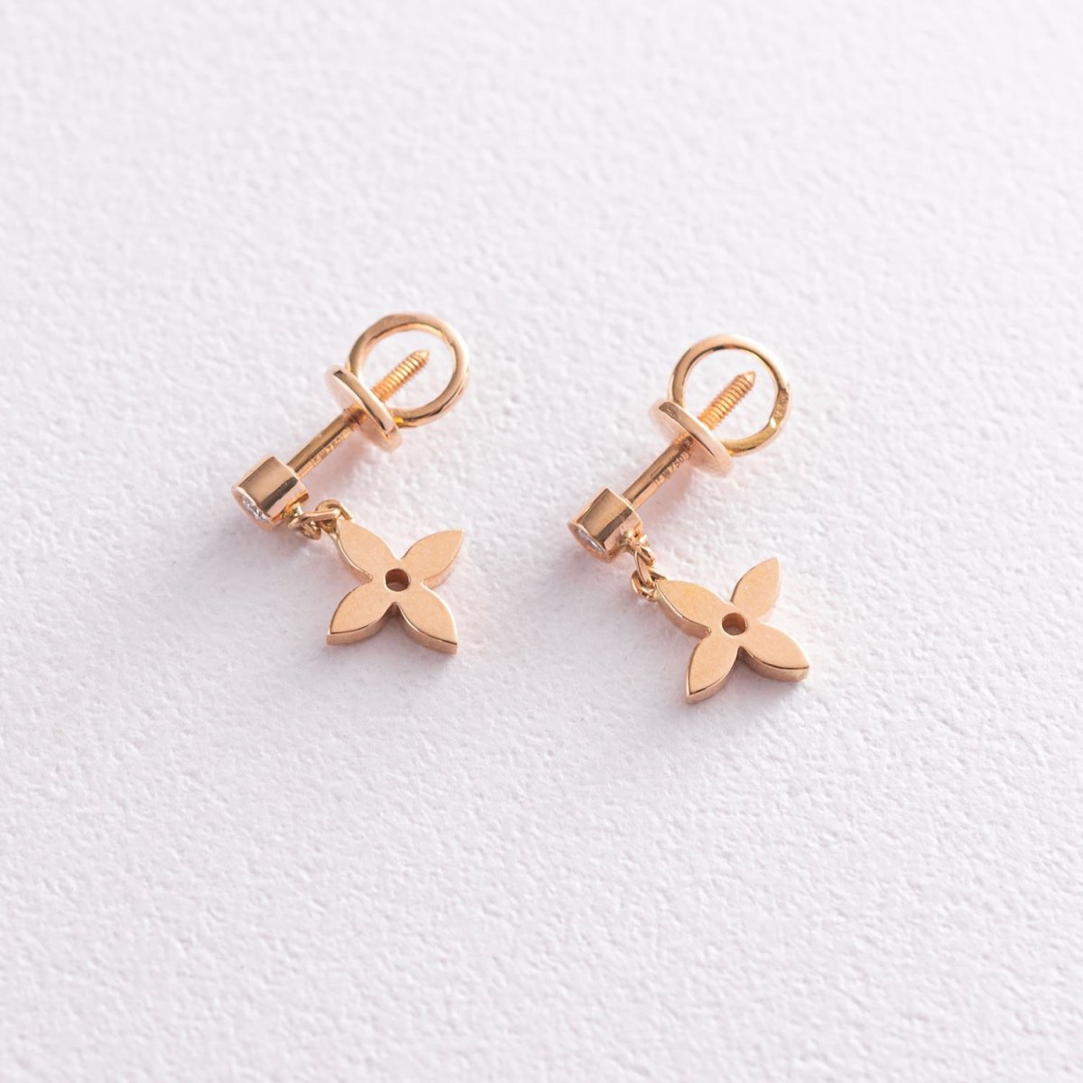 Пусеты pandora Клевер