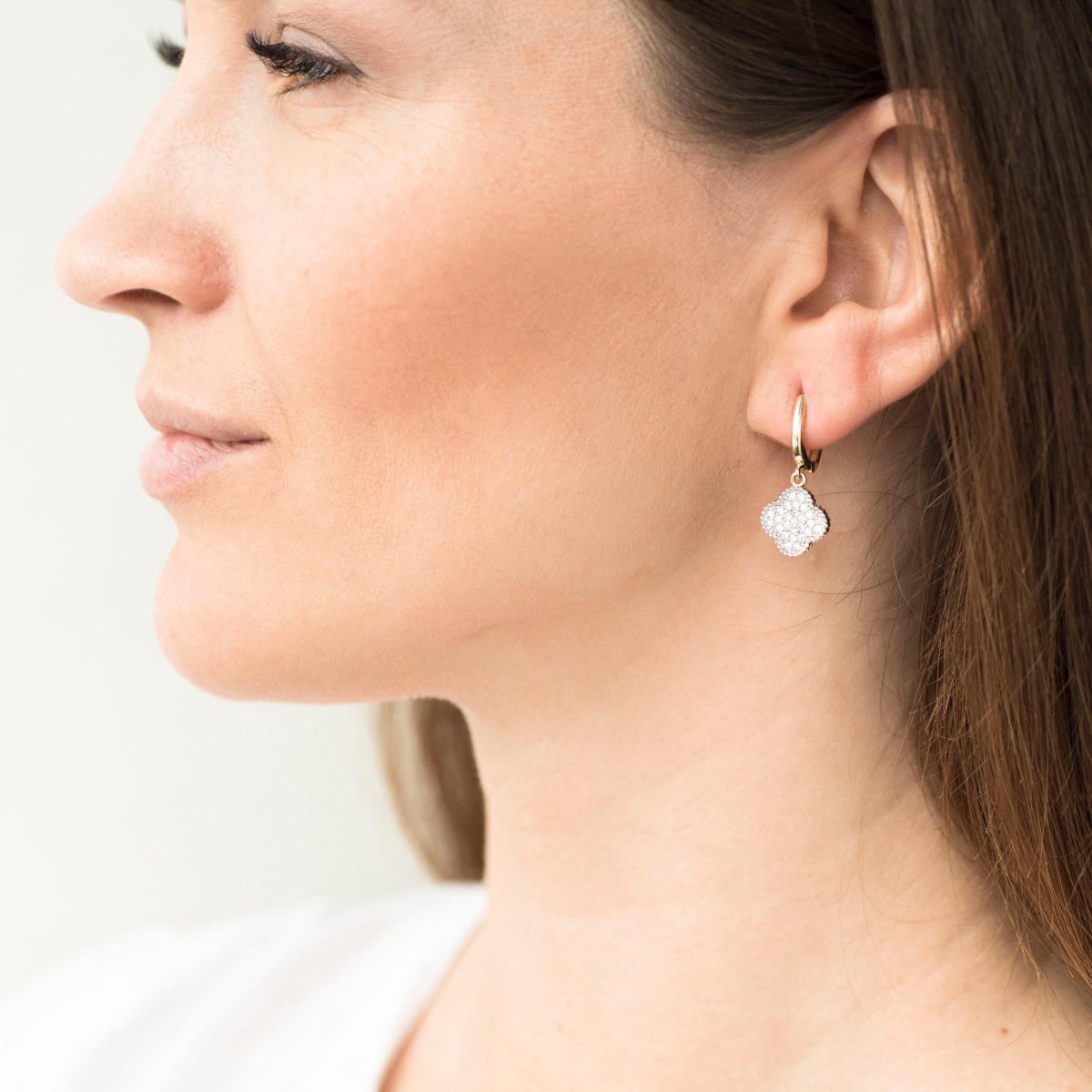 Серьги Клевер с малахитом купить в Москве