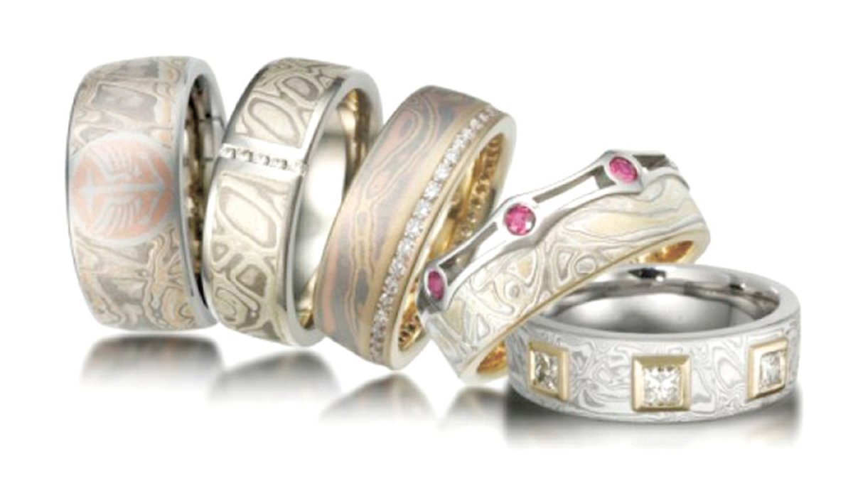 Мокуме Гане обручалки