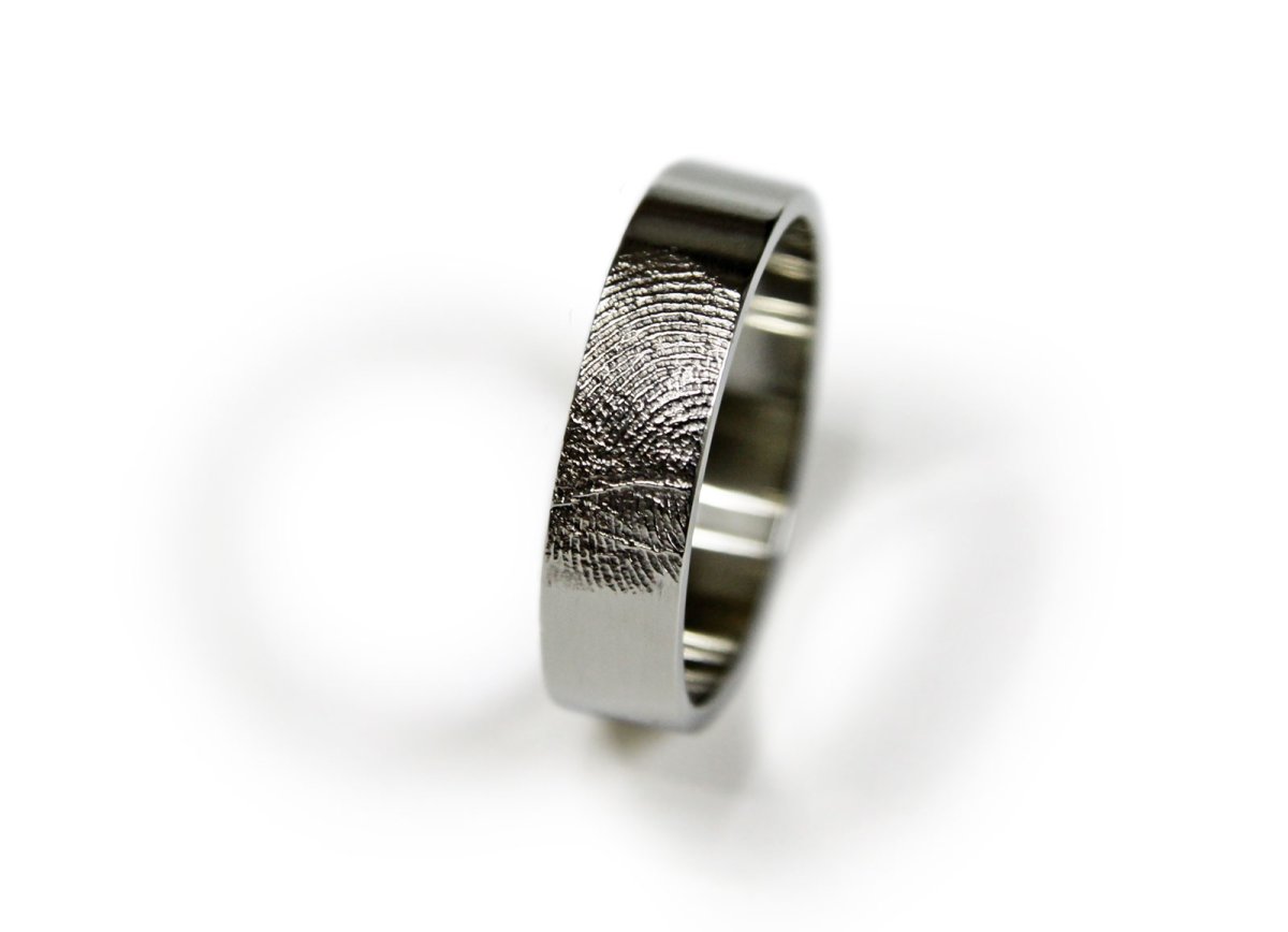 Мужское кольцо с отпечатком пальца
