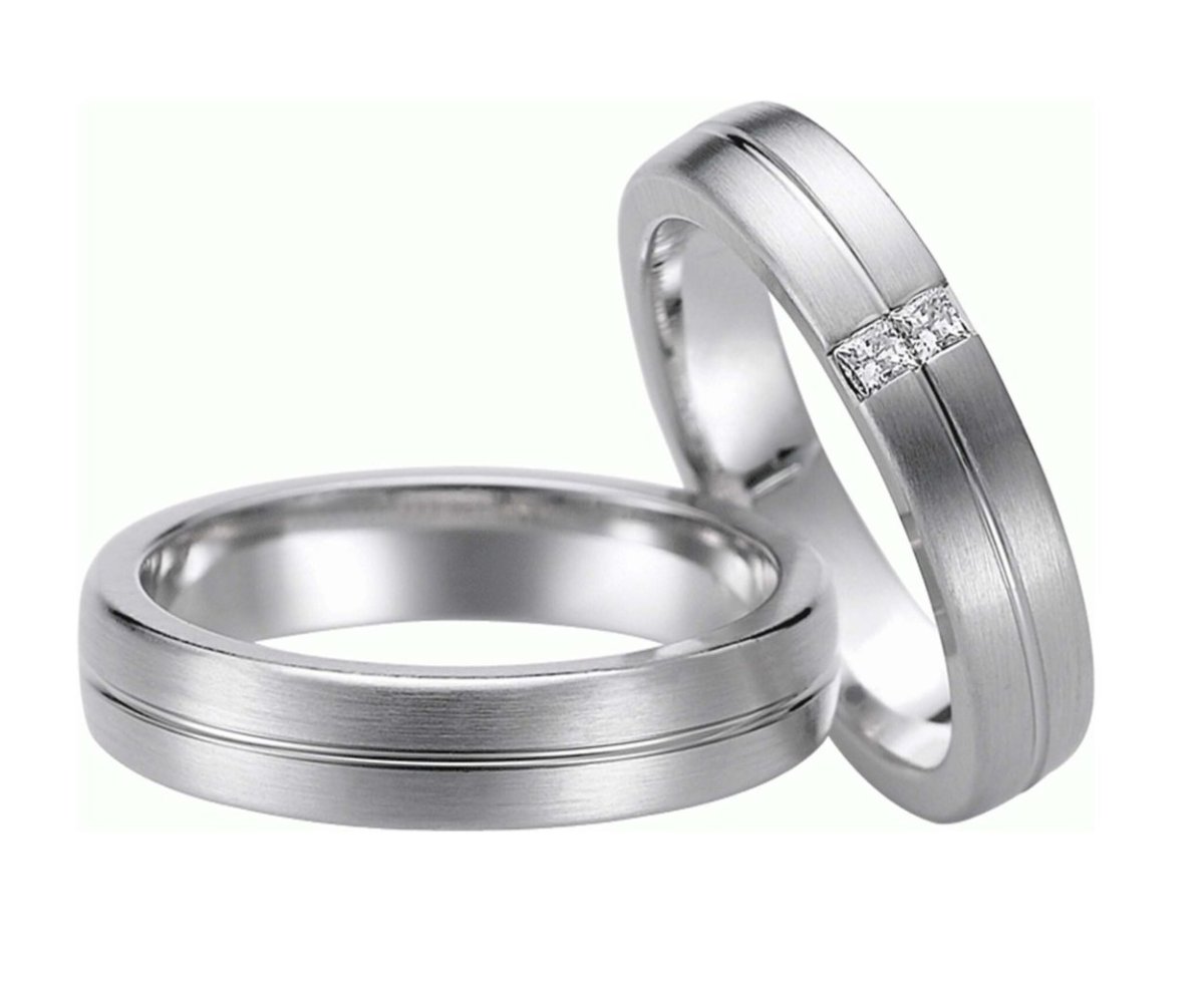 Обручальные кольца из белого золота