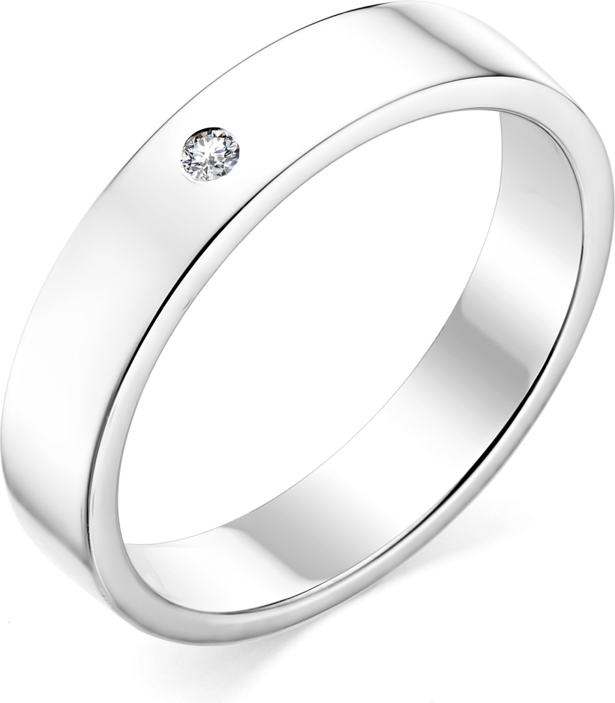 Алькор кольцо бриллиант белое золото