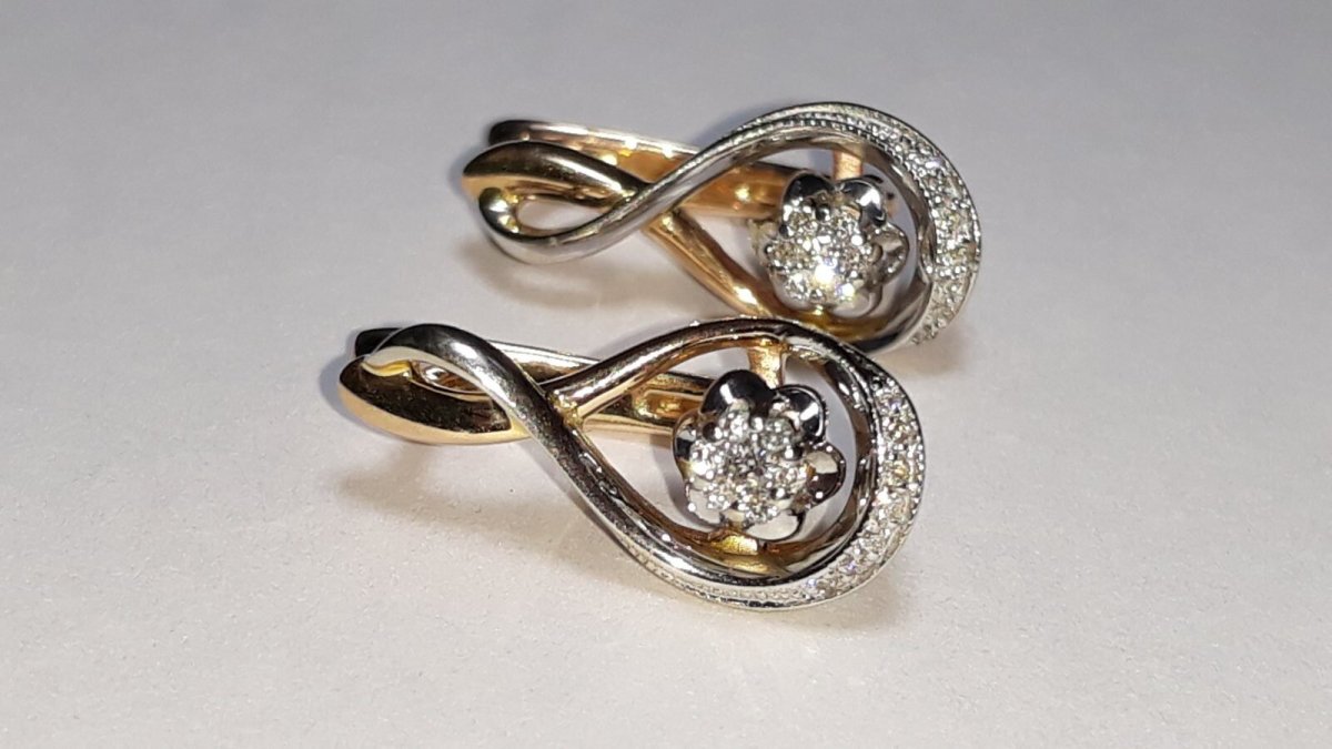 Серьги с бриллиантами тов 196965