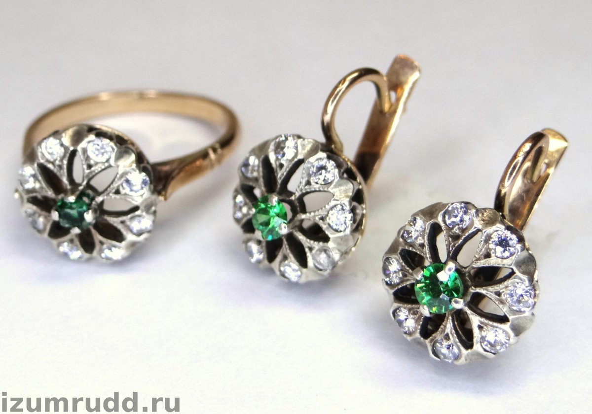 Золотые серьги СССР Ереванский ювелирный завод