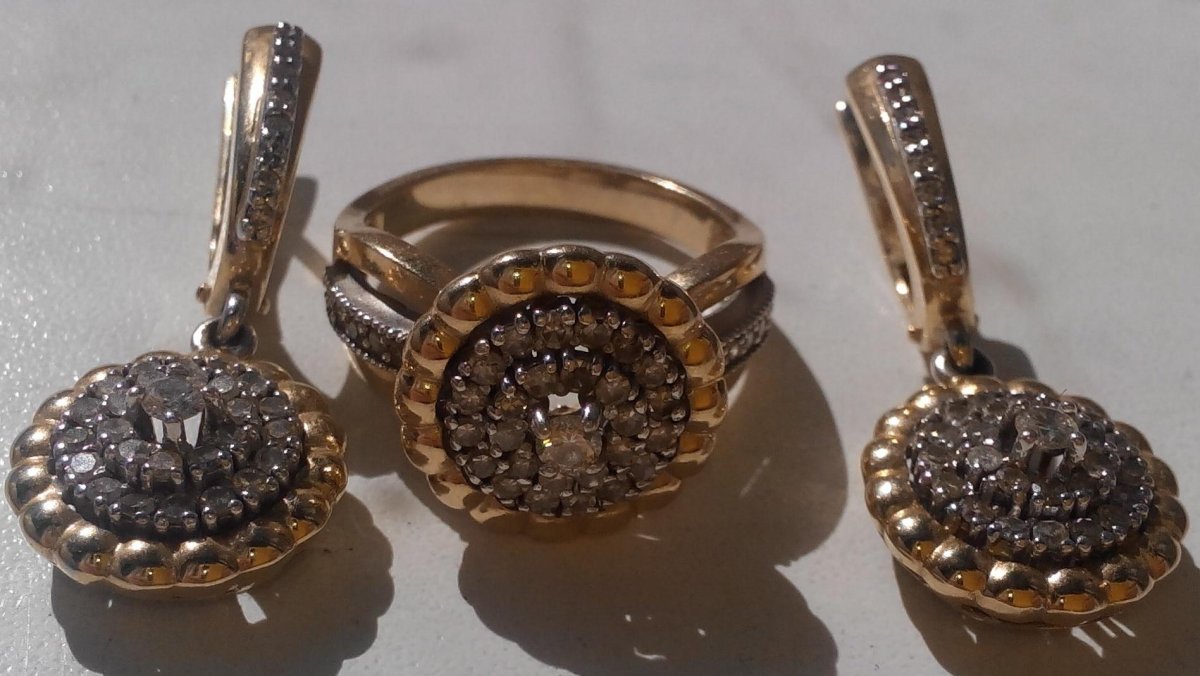 Комплект #7549 Бриллиантовый