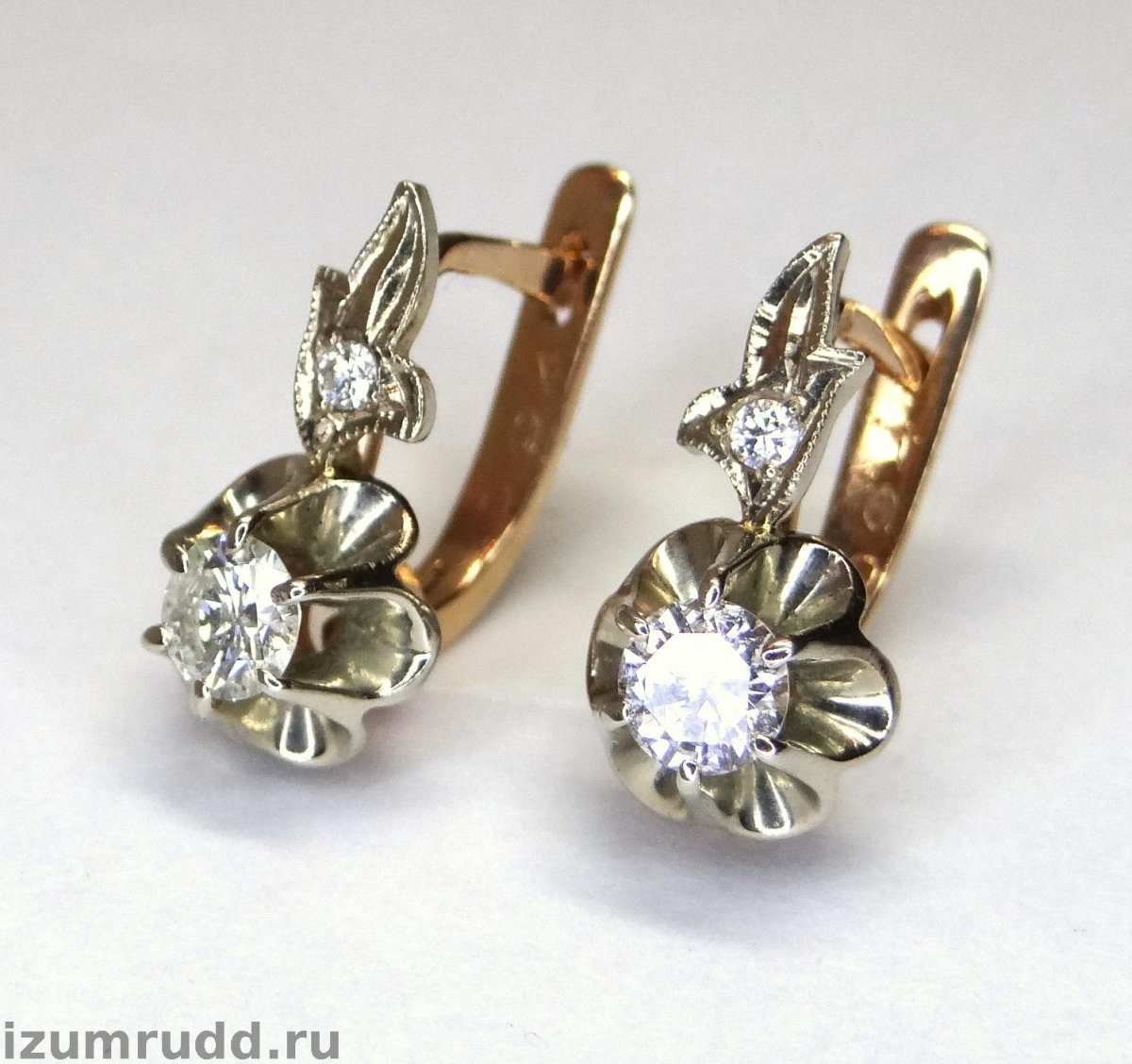 СССР золото 583 серьги тюльпан