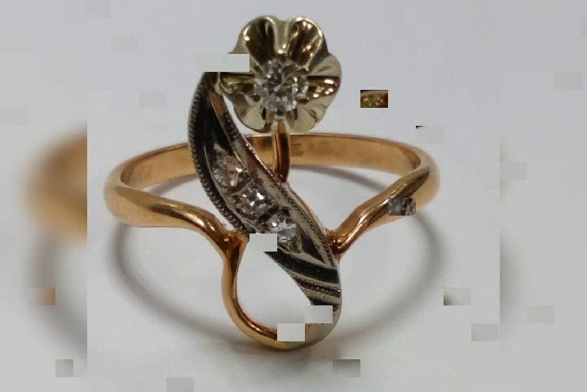 Советские кольца с золотом и бриллиантами