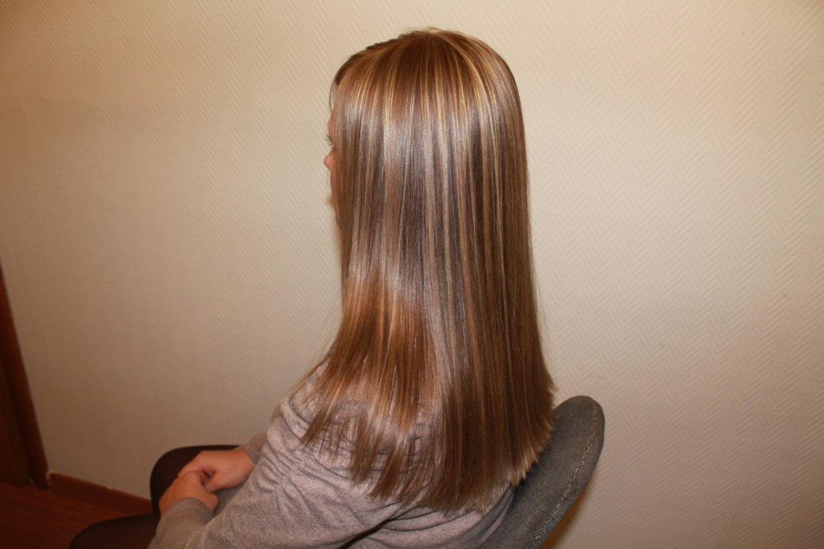 Мелирование и тонирование волос на русые золото