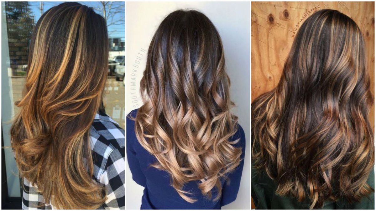 Мелирование с тонированием на темные волосы