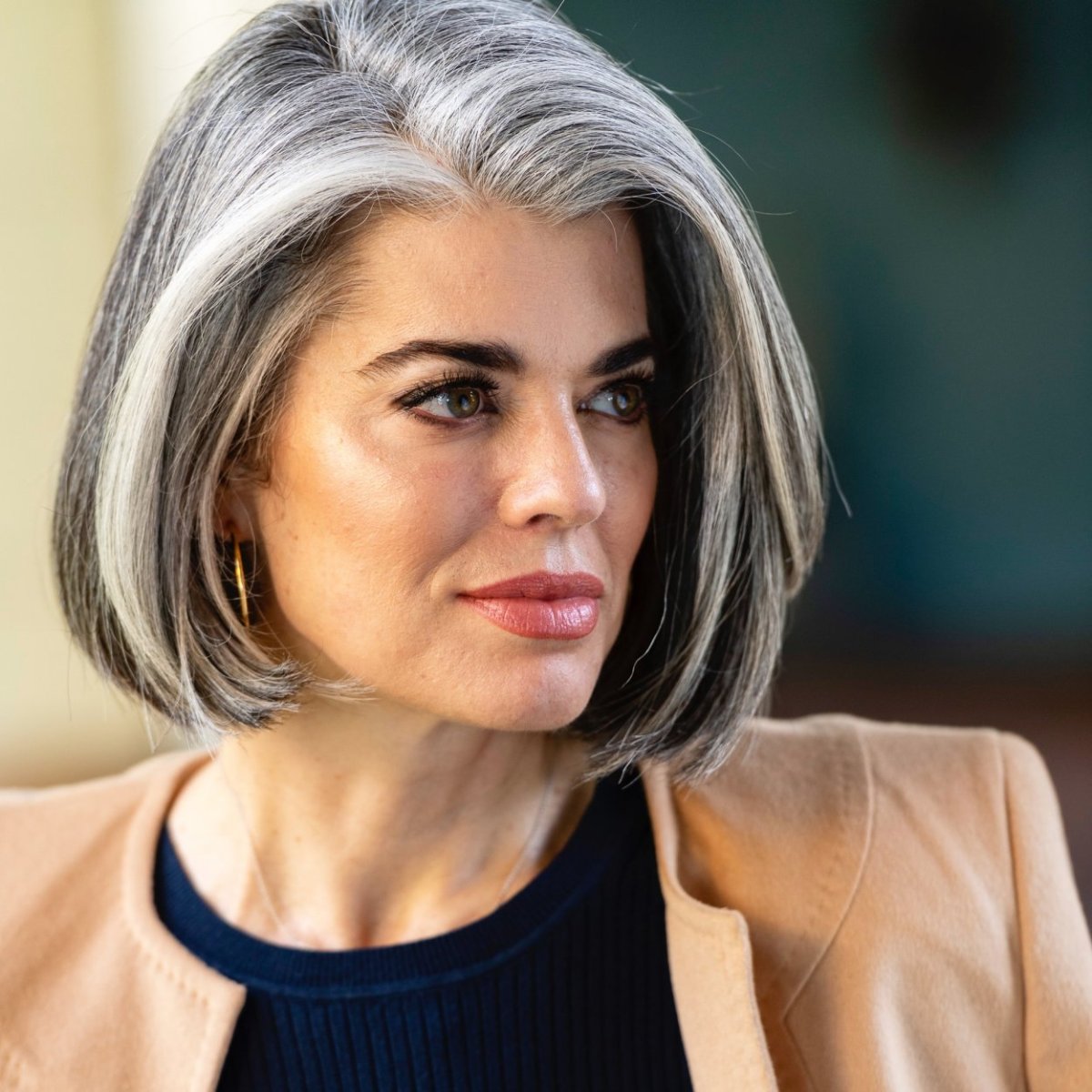 Каре на Седые волосы