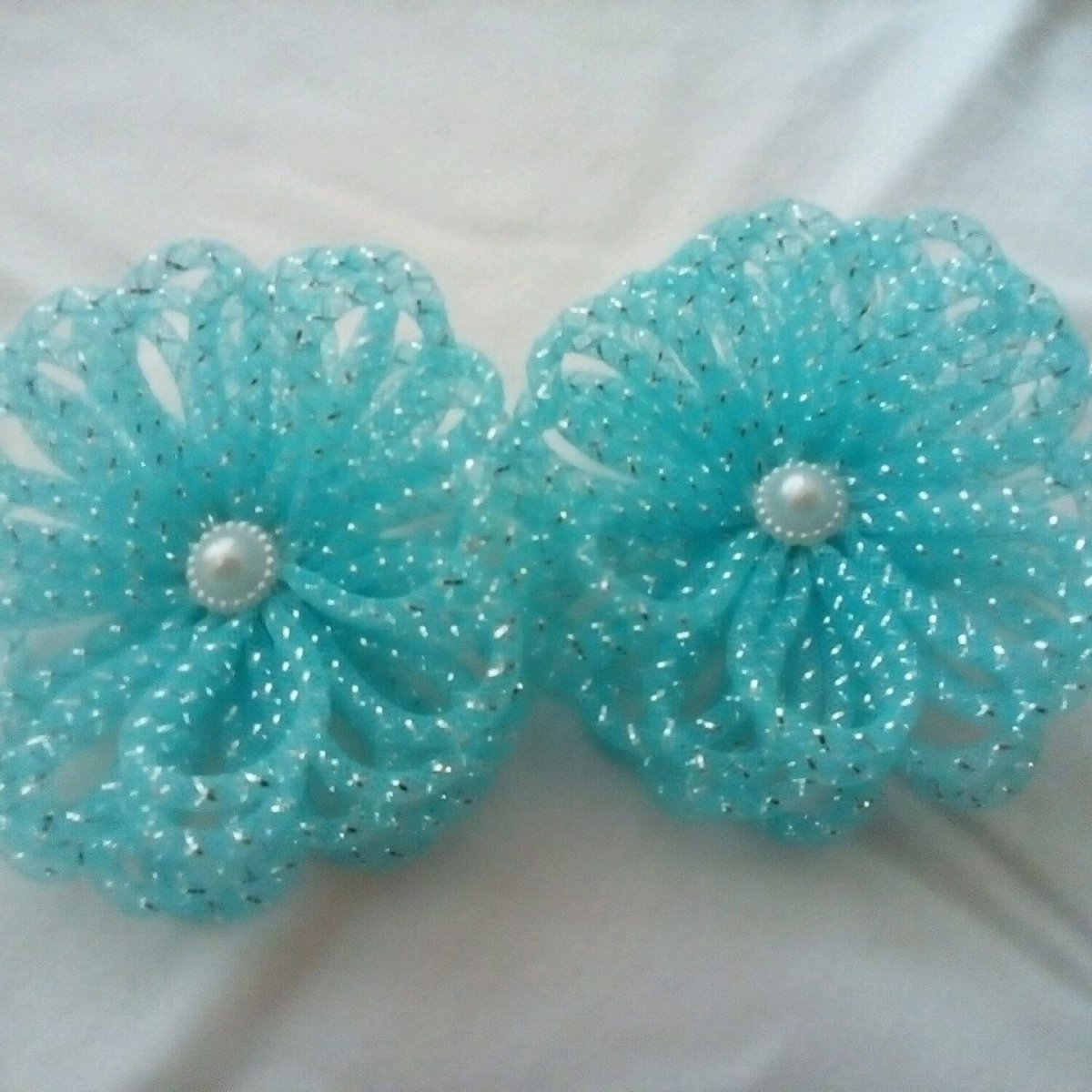 Вязаные резинки для волос крючком для девочки