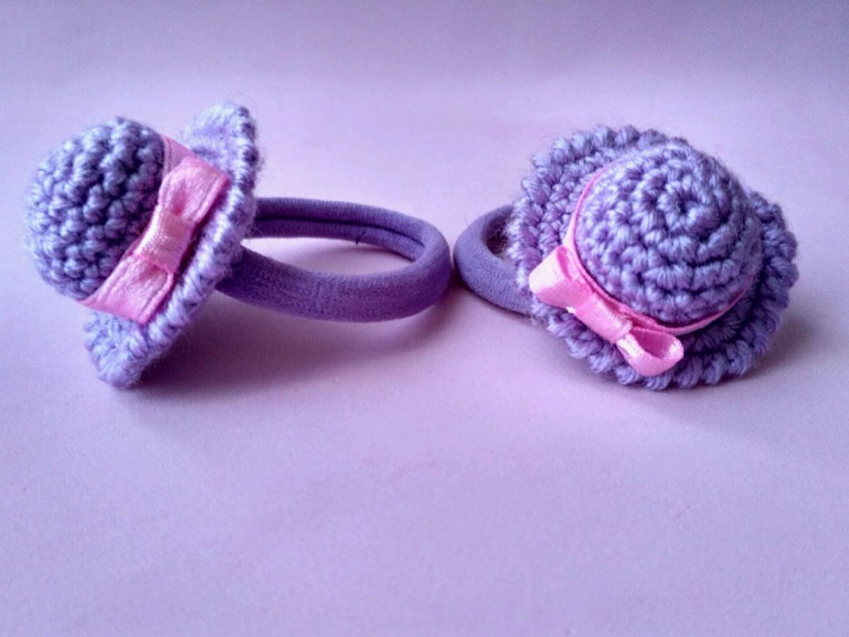 Вязаные резиночки для волос