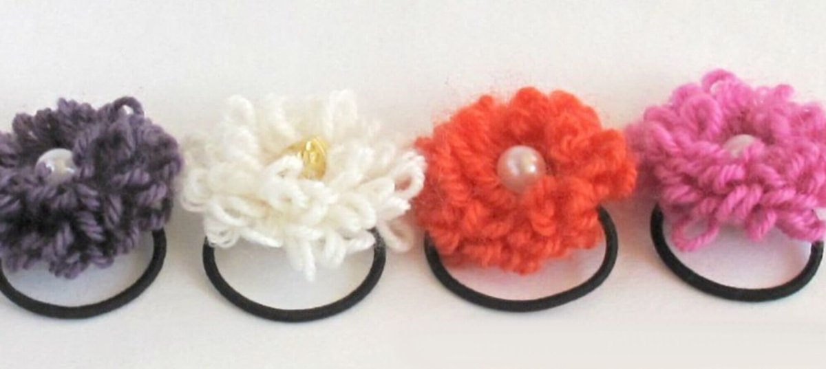 Резинка для волос крючком