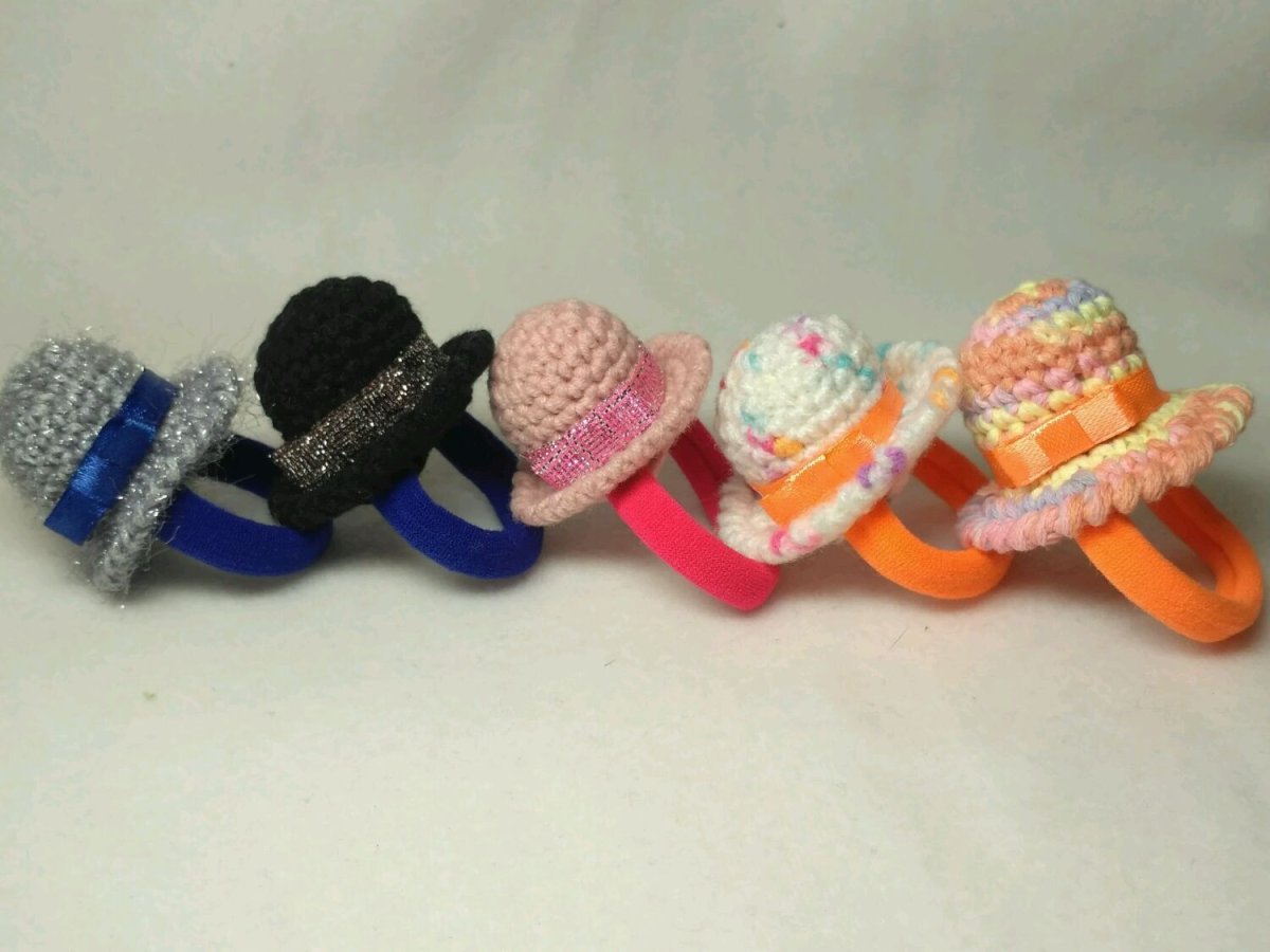 Вязаные украшения для волос