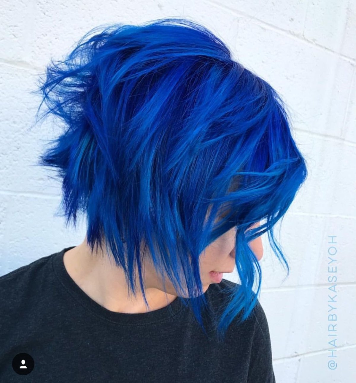 Синие волосы короткая стрижка