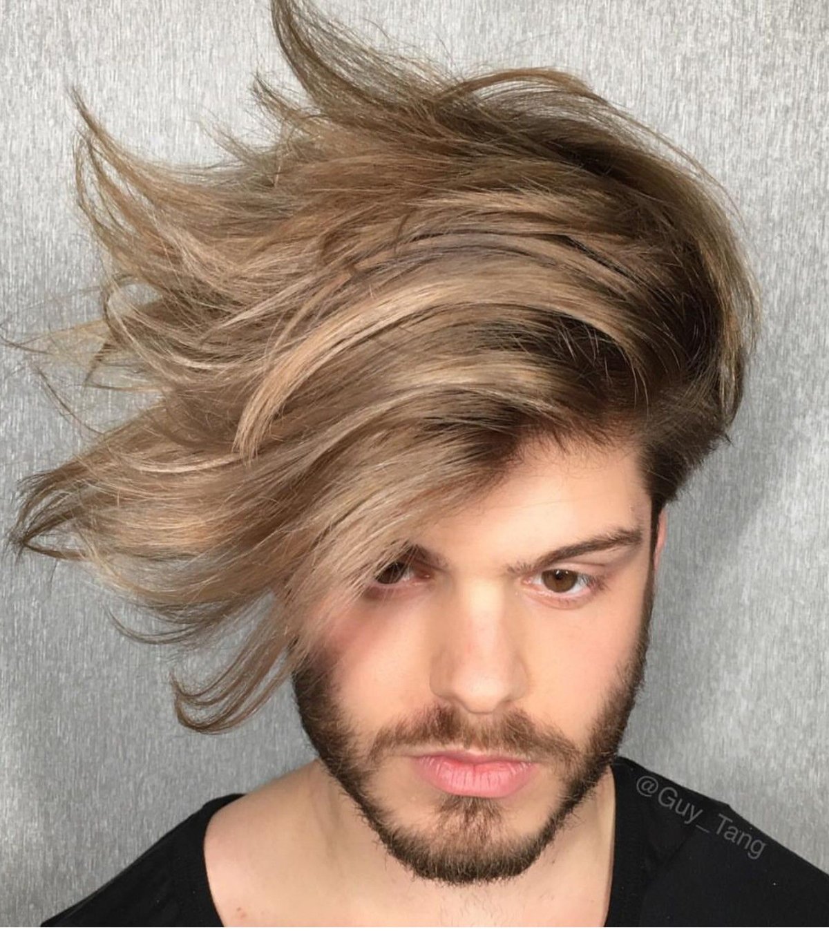 Мужское окрашивание на длинные волосы