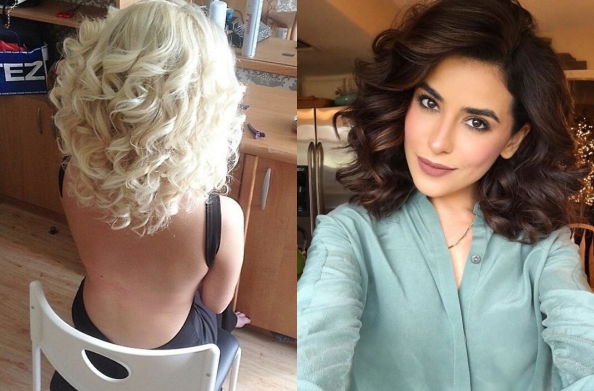 Каре-Каскад на средние с челкой