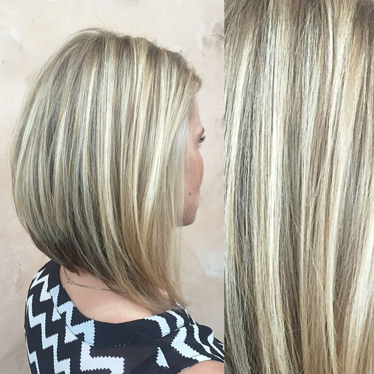 Мелирование на градуированное каре